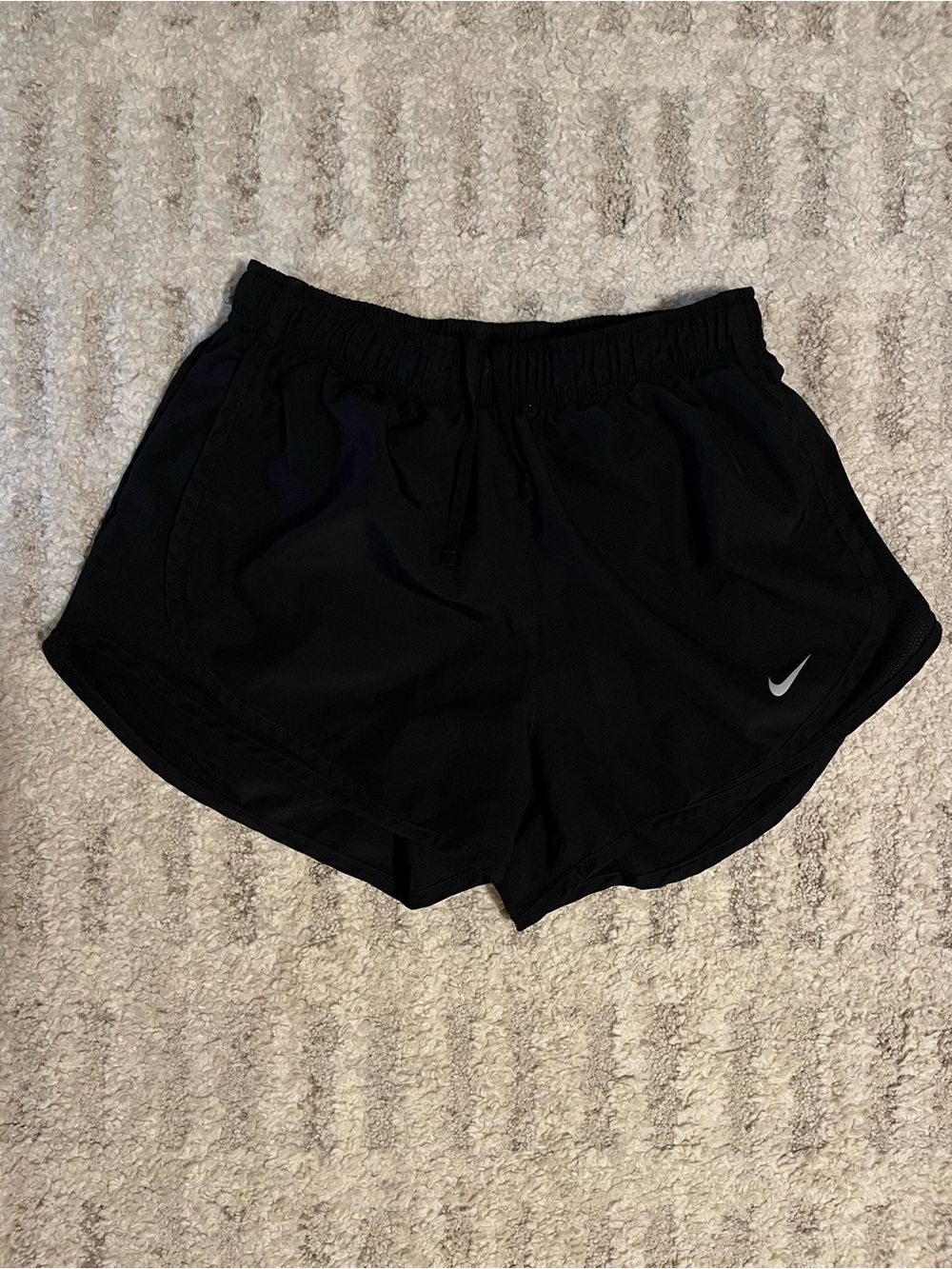 Nike Women’s Black Athletic Running Shorts with Swoosh